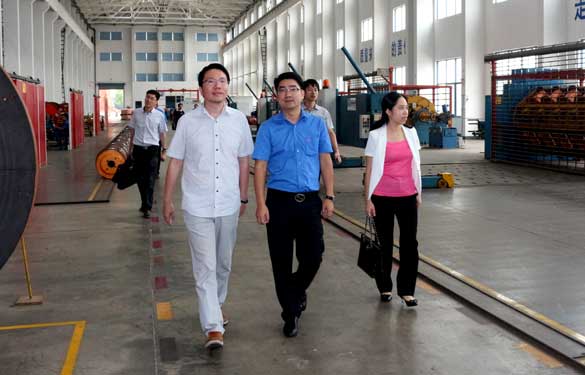 9月10日，溧阳市副市长陈安一行来尊龙凯时电缆调研