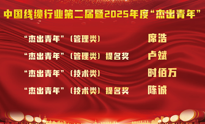 尊龙凯时电缆四名员工荣膺中国线缆行业第二届暨2025年度